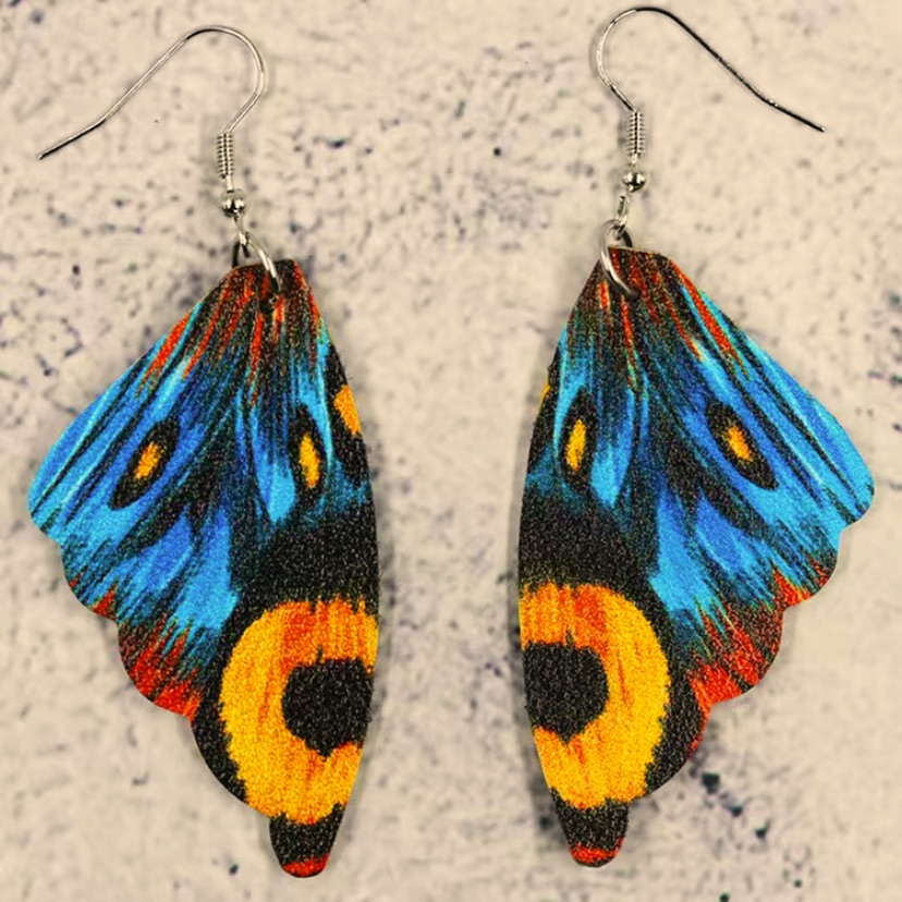 Butterfly Earrings-Leather 2 30$